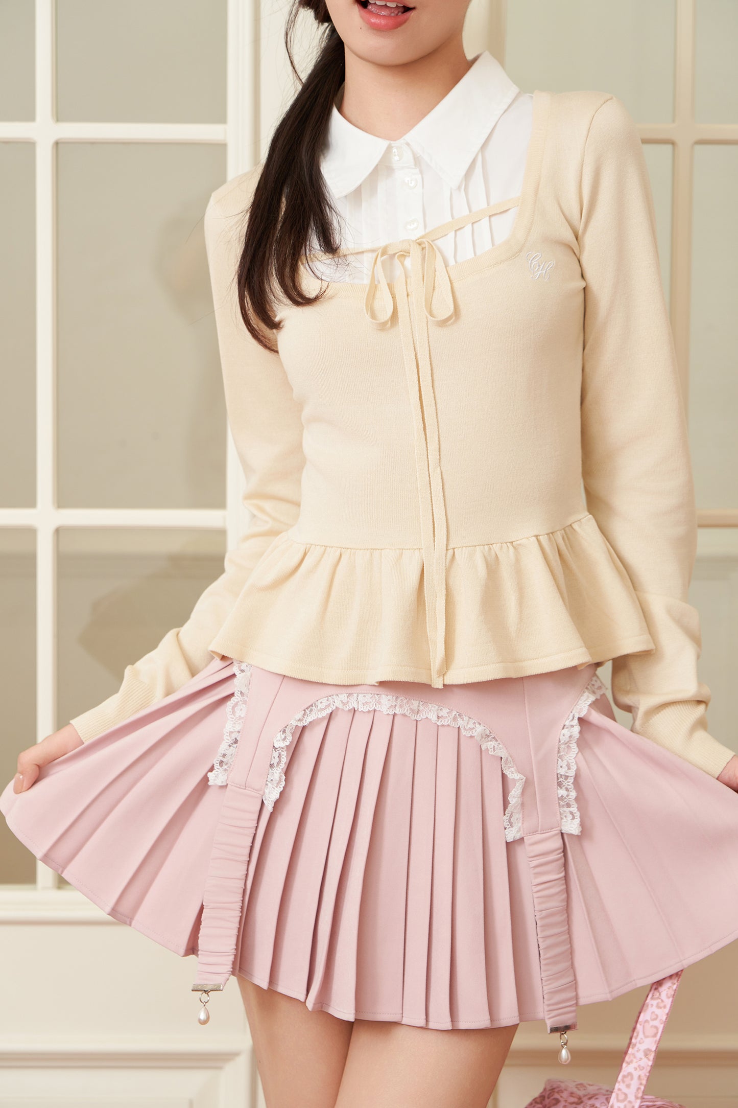 garter skirt 2pc set