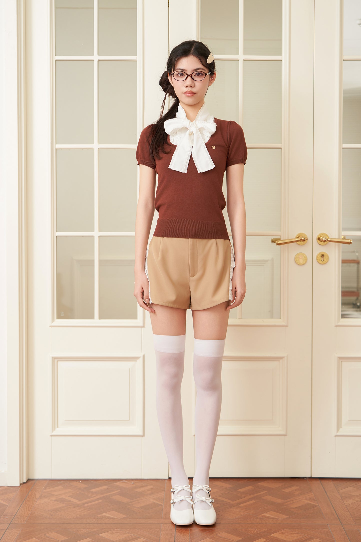 layered neapolitan knit top