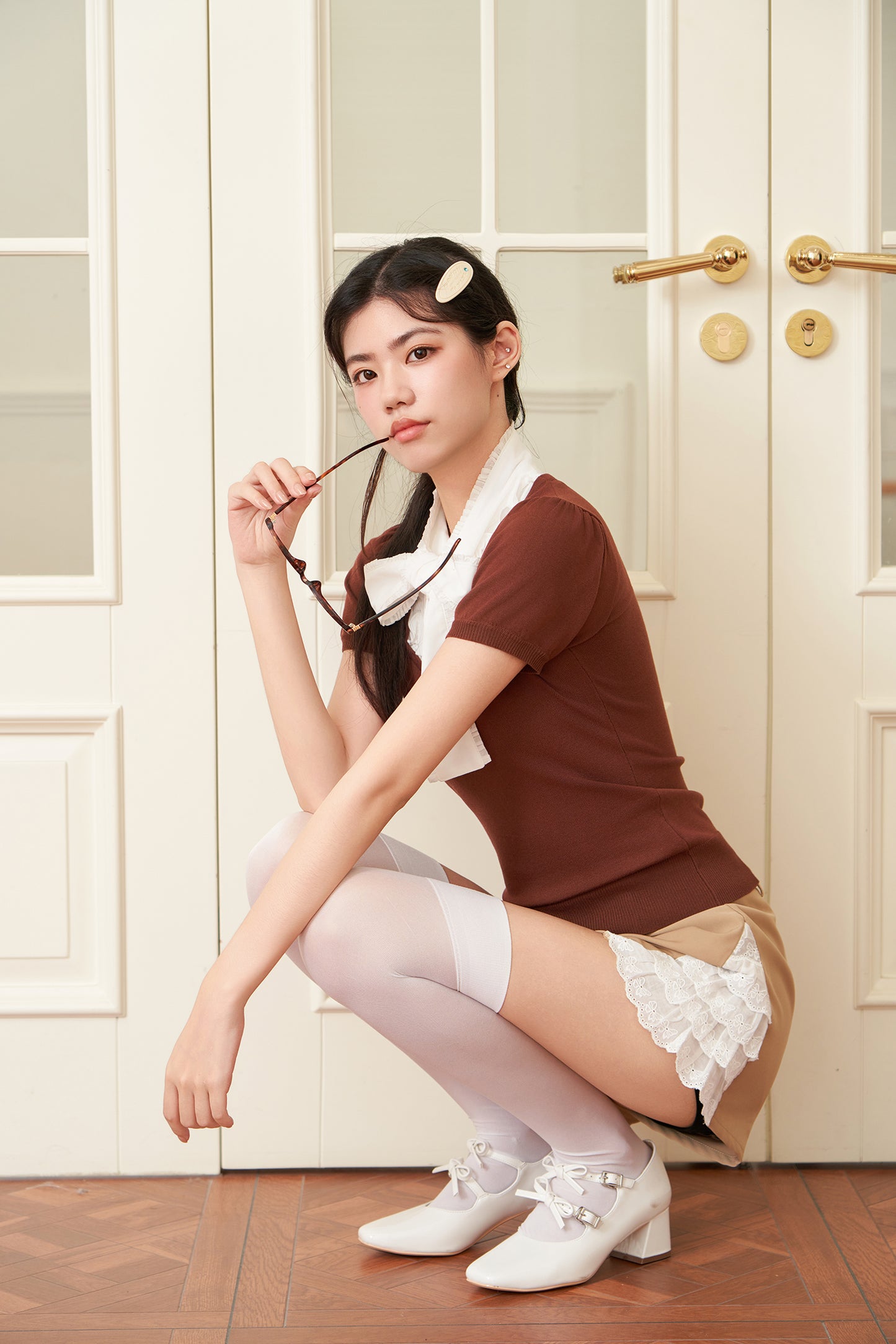 school frill shorts