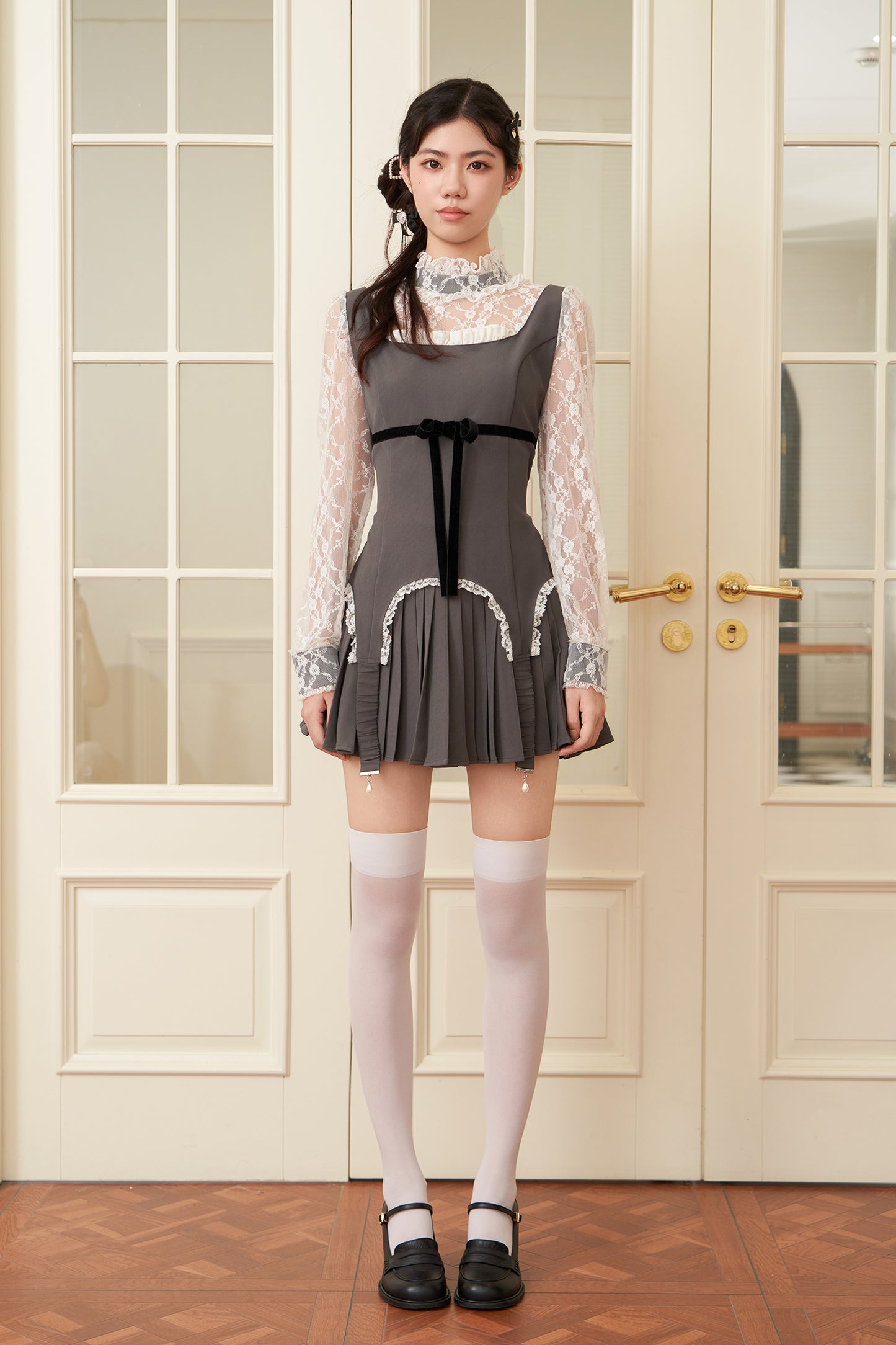 lacy garter onepiece