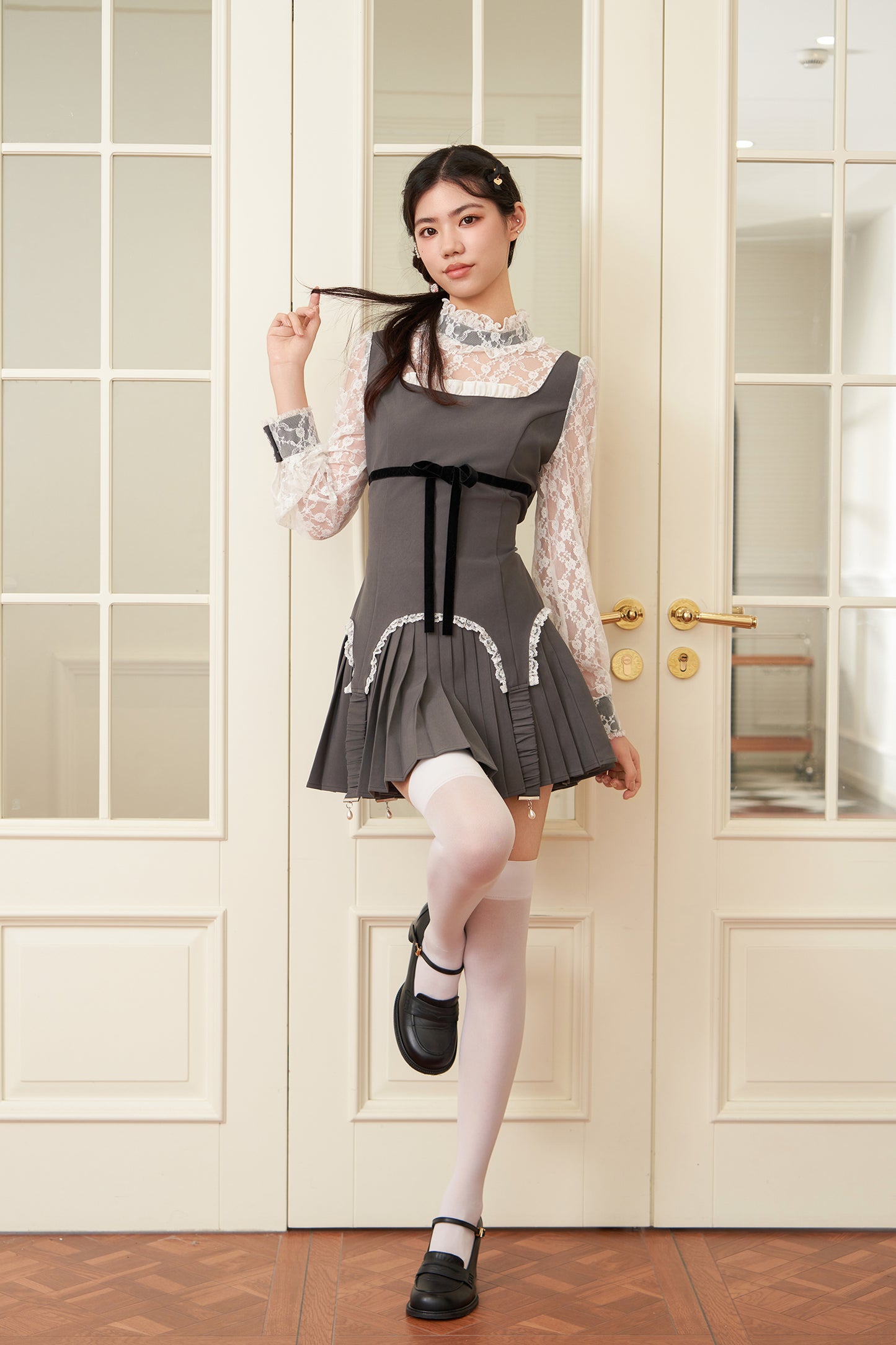 lacy garter onepiece