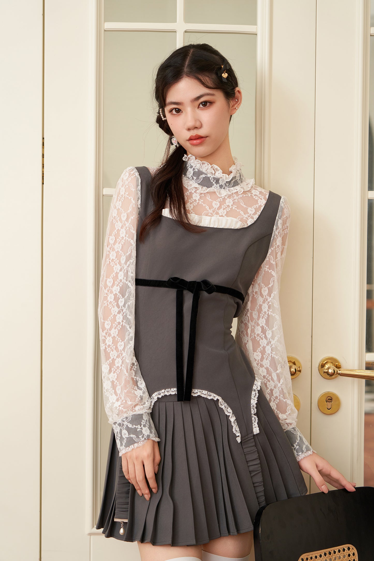 lacy garter onepiece