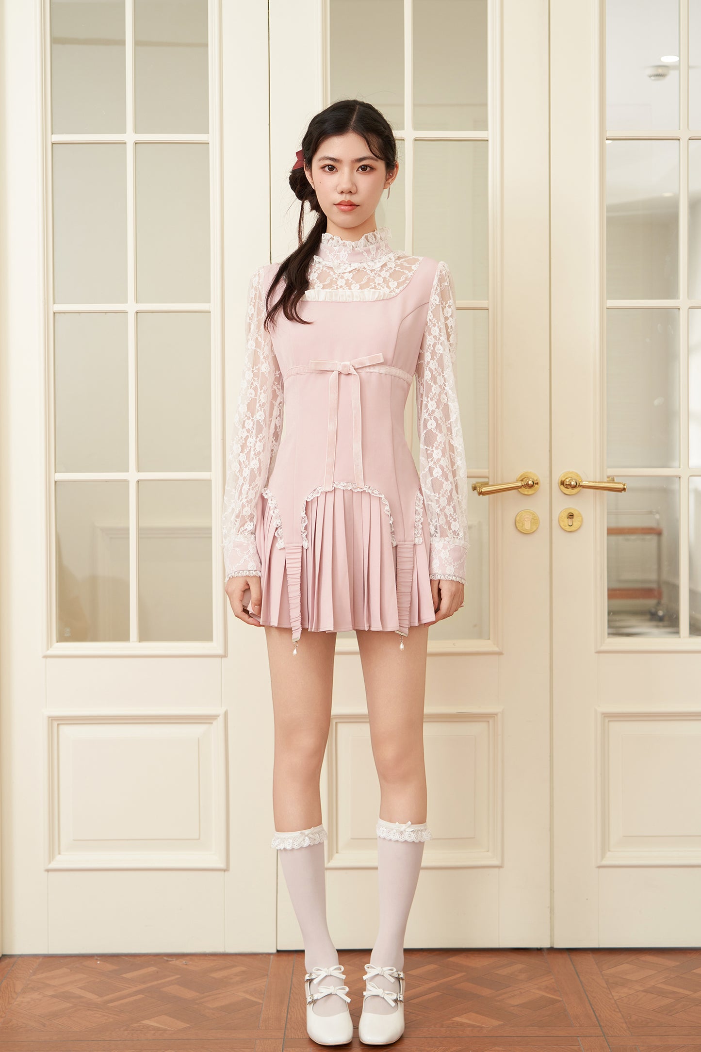 lacy garter onepiece