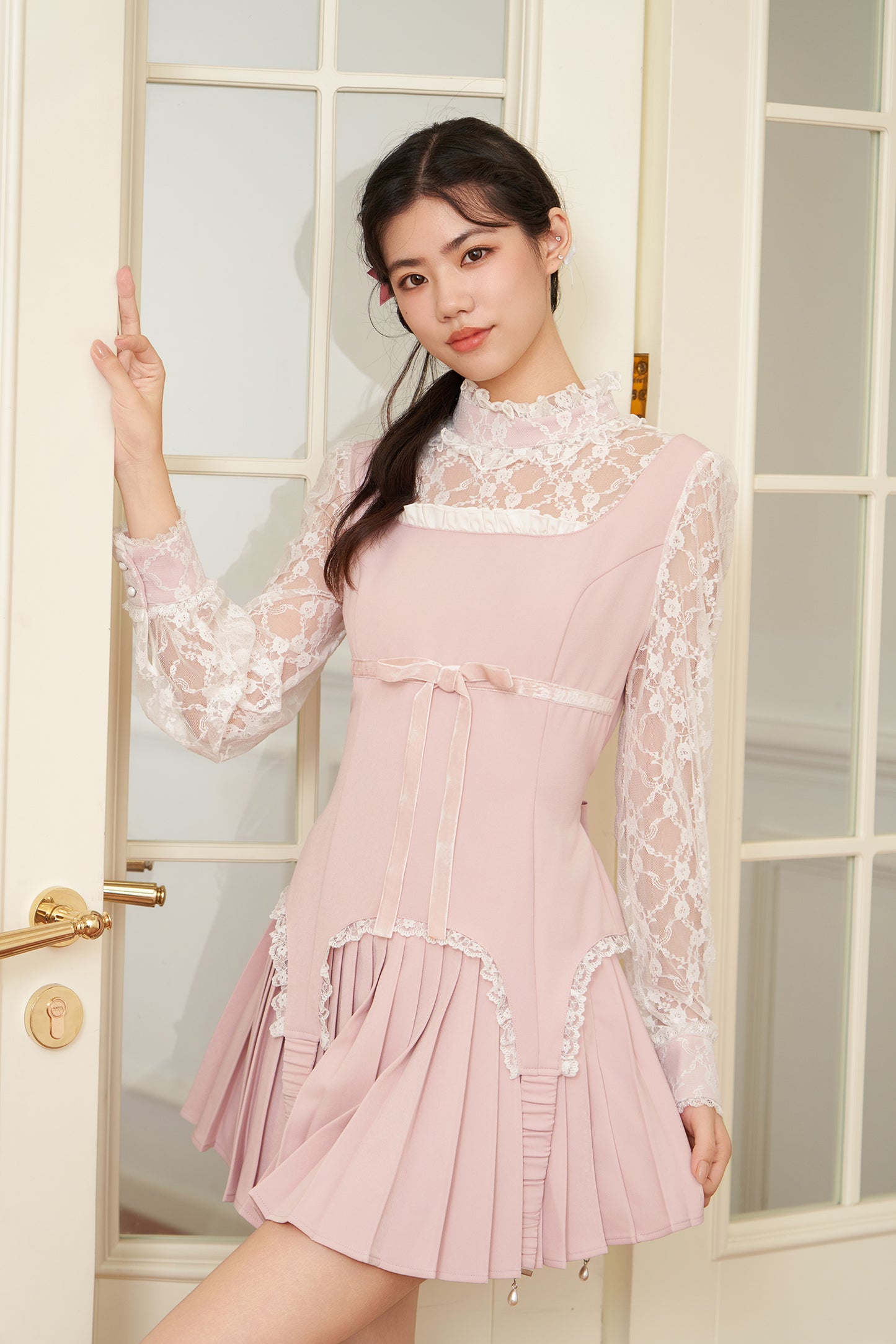 lacy garter onepiece