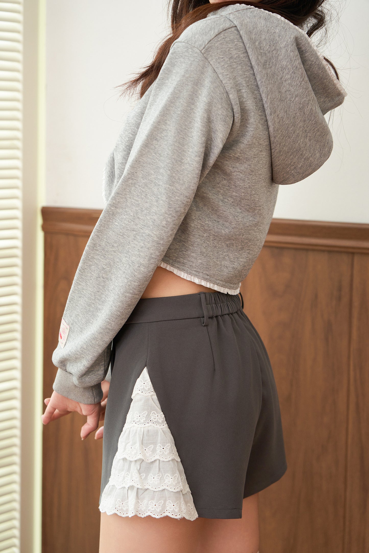 school frill shorts