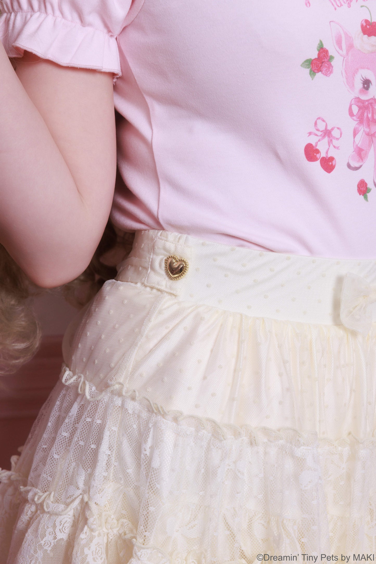 ribbon frill layer skirt