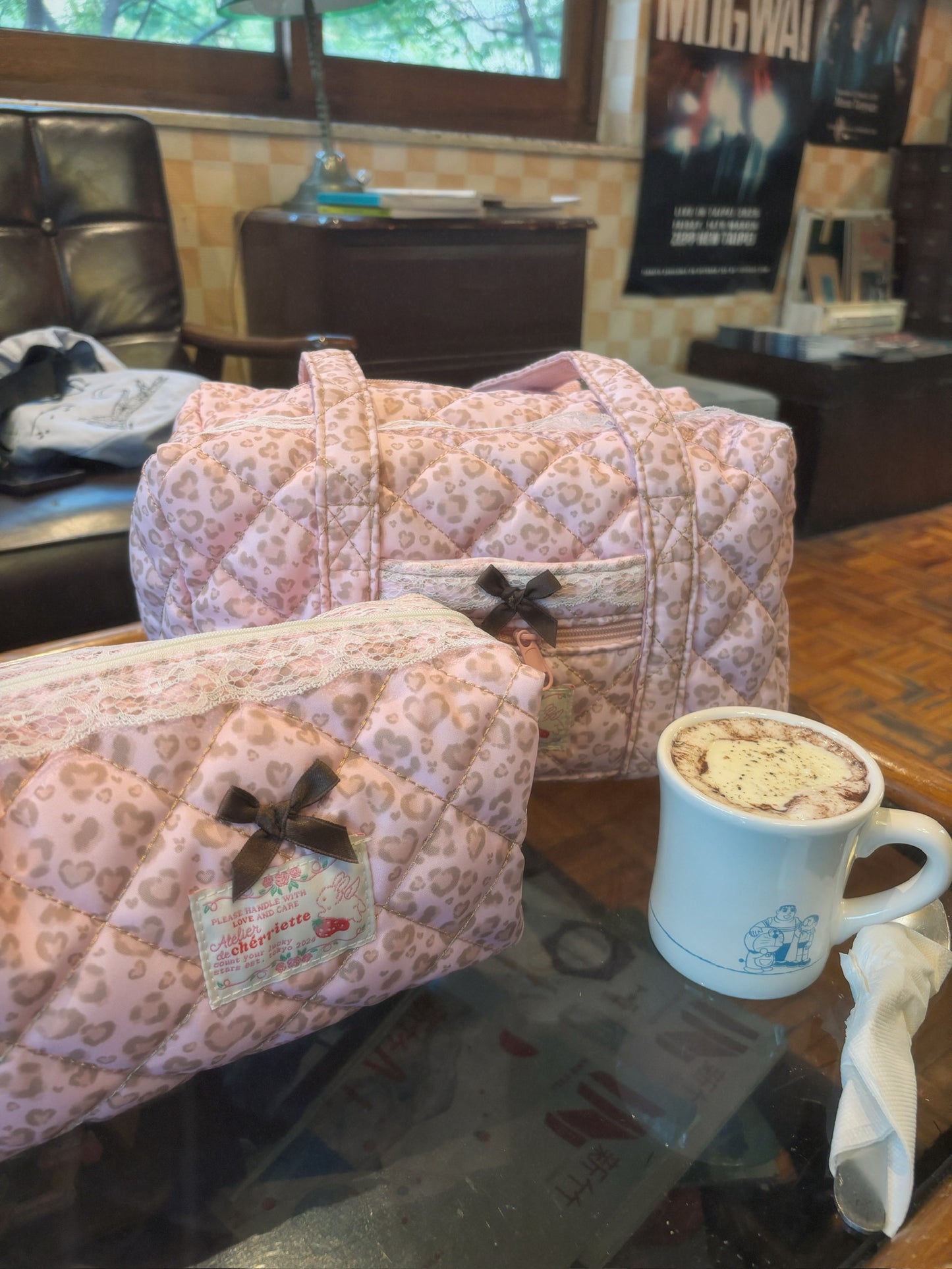 即将上市 ୨୧ leopard quilted pouch ୨୧ 现货