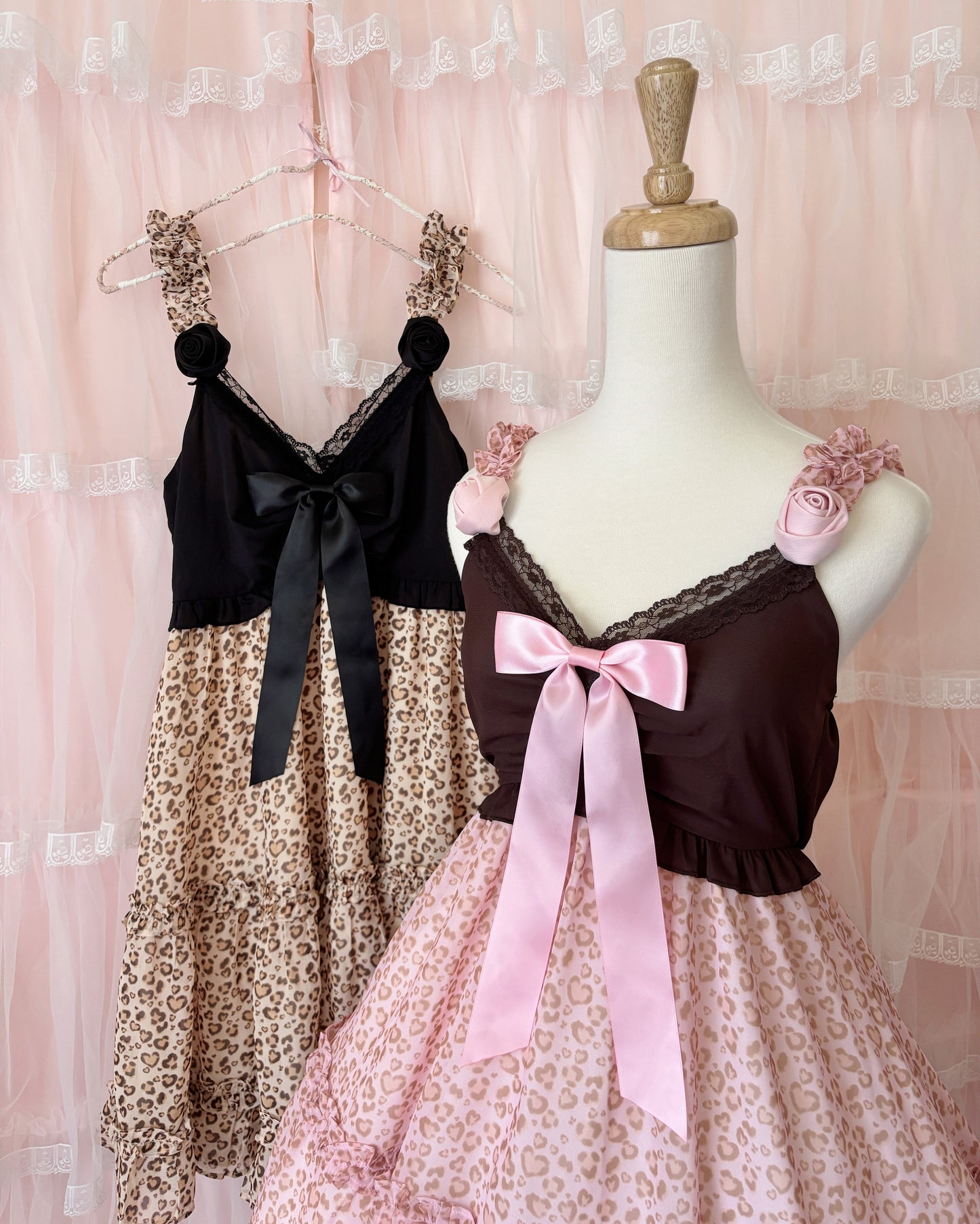 leopard gal cami onepiece + garter