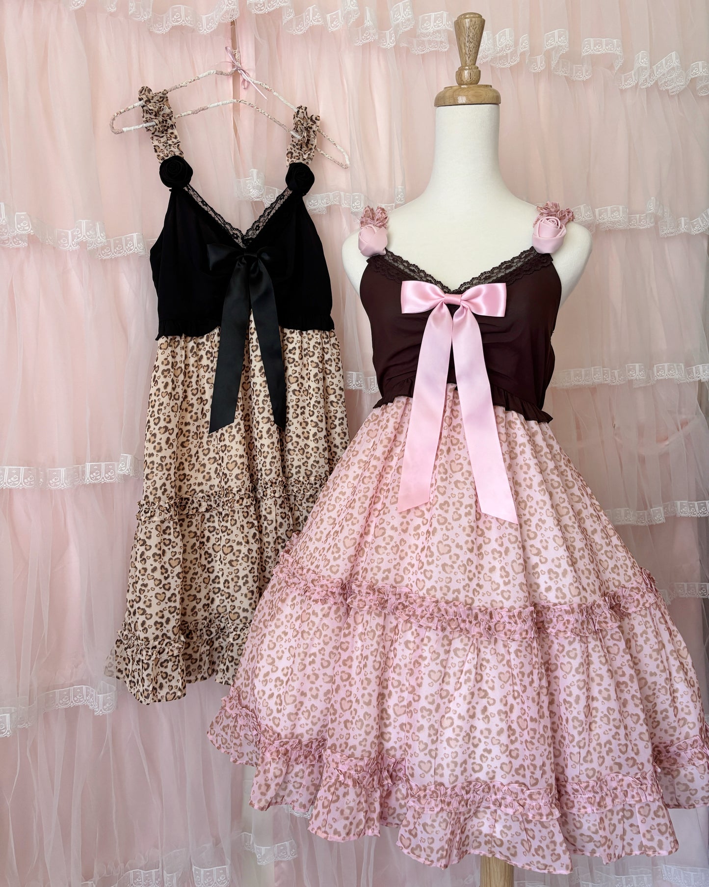 leopard gal cami onepiece + garter