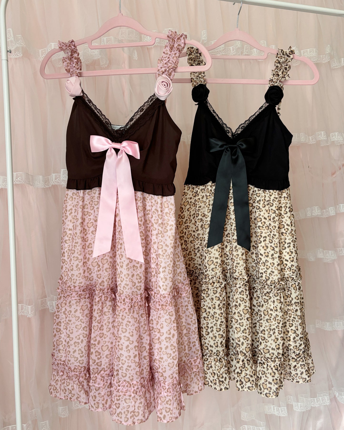 leopard gal cami onepiece + garter