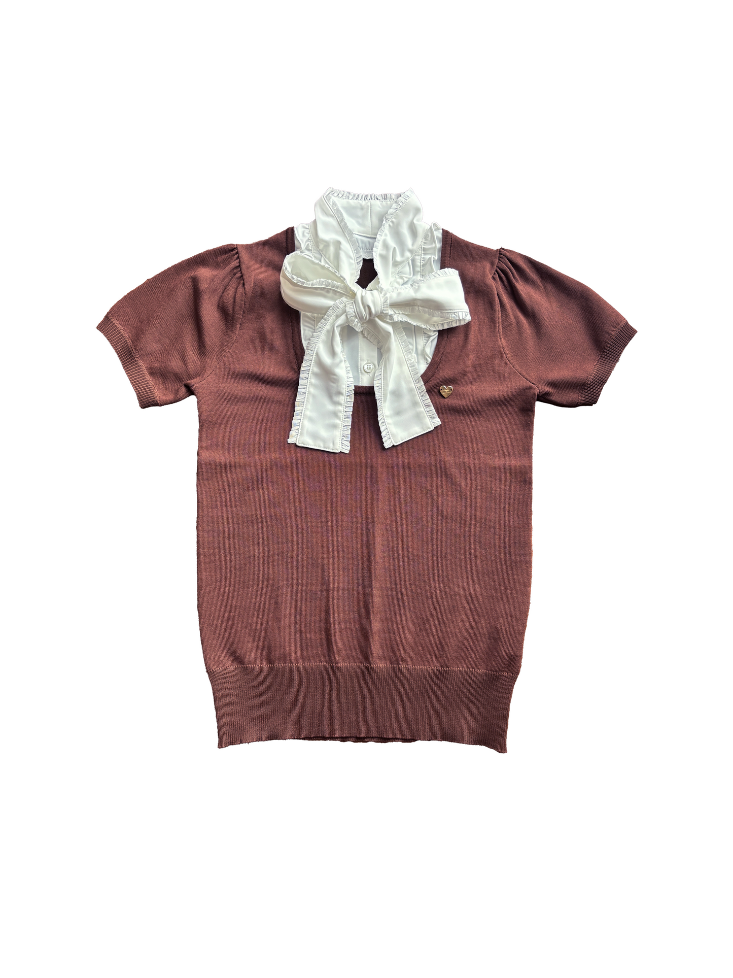 layered neapolitan knit top