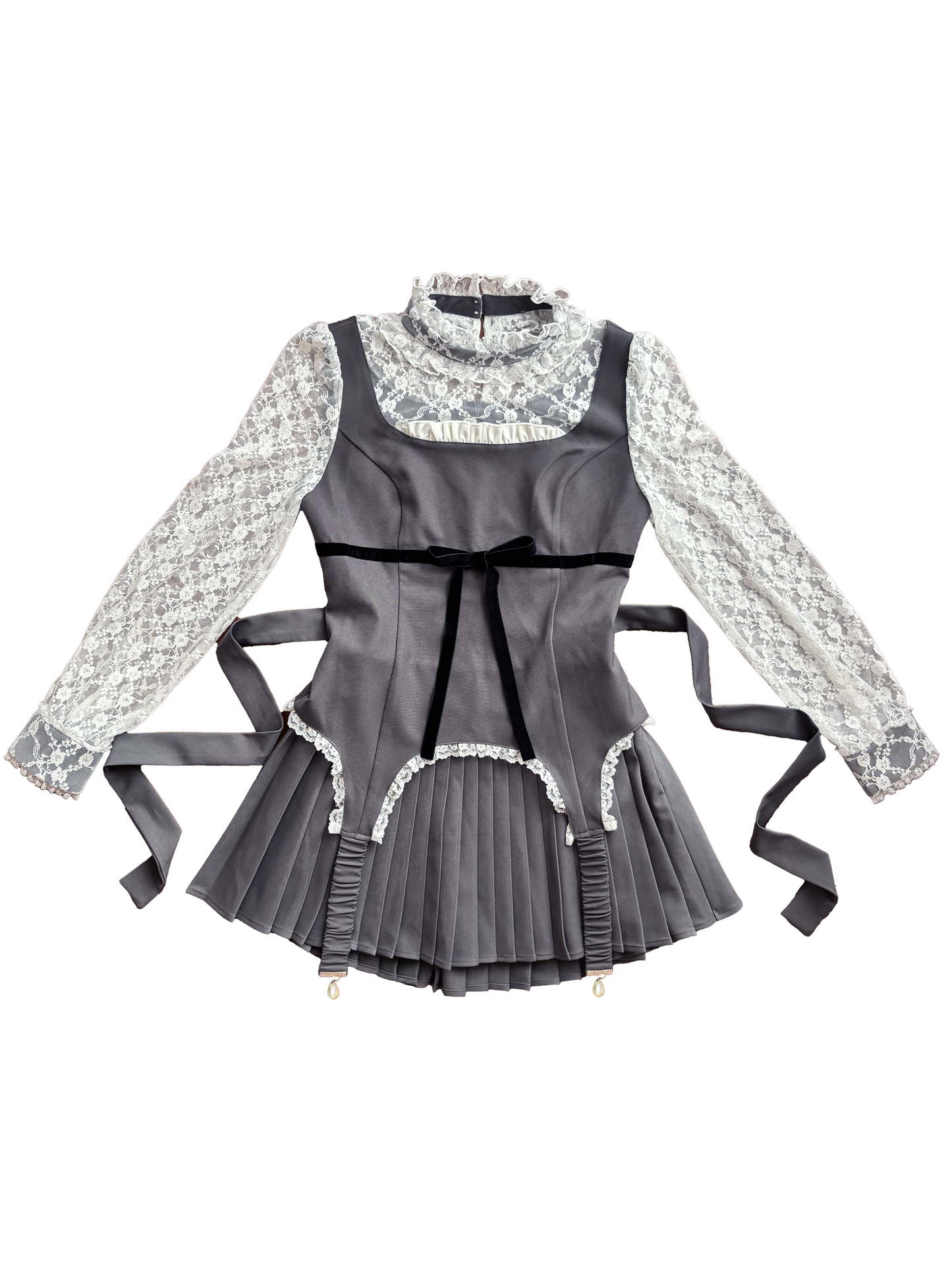 lacy garter onepiece