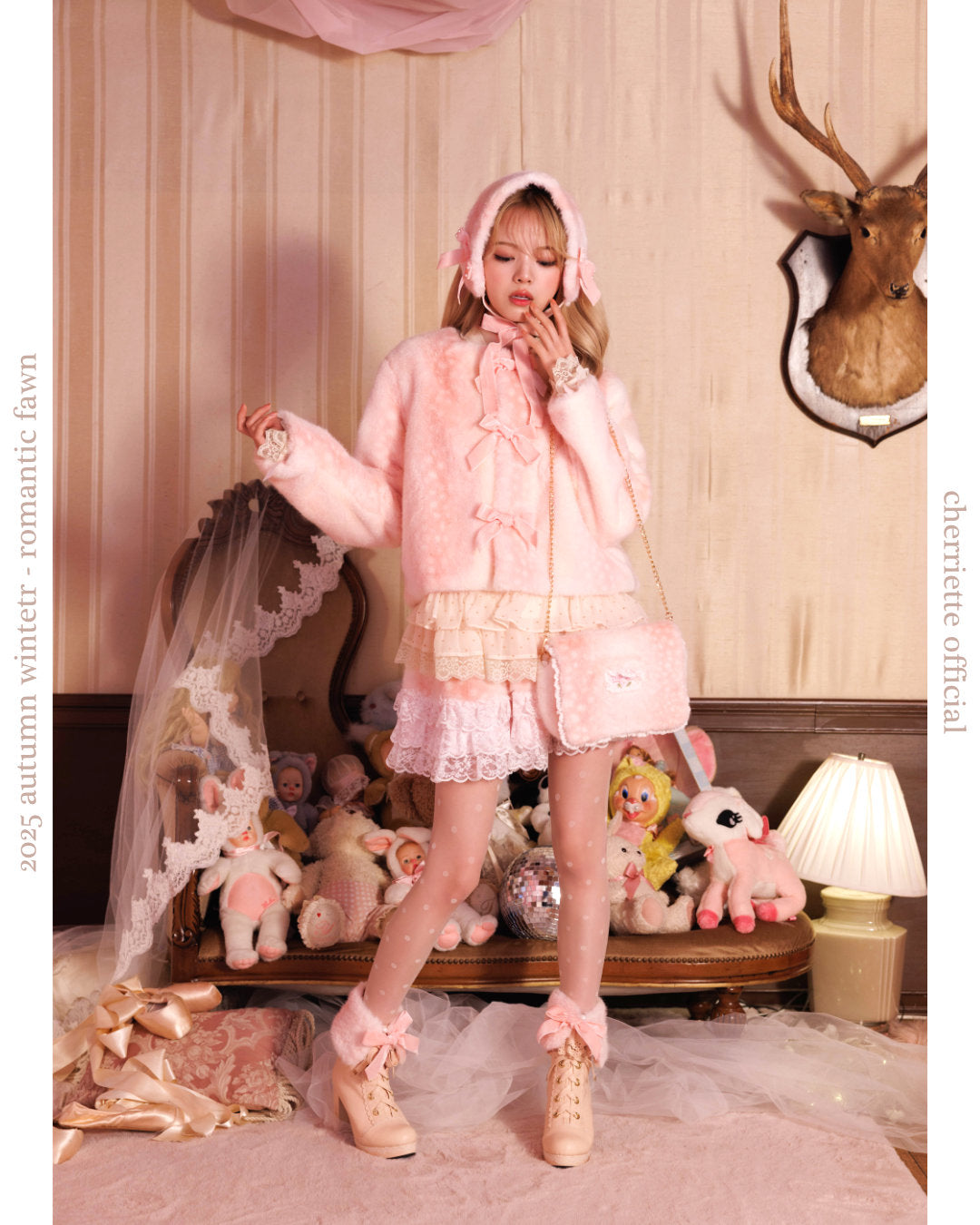 fawn ribbon coat
