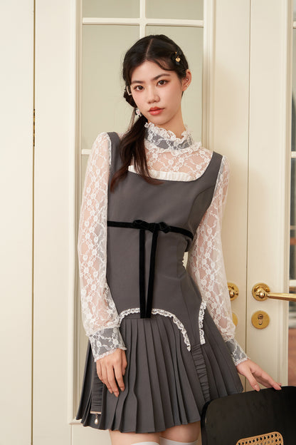 lacy garter onepiece