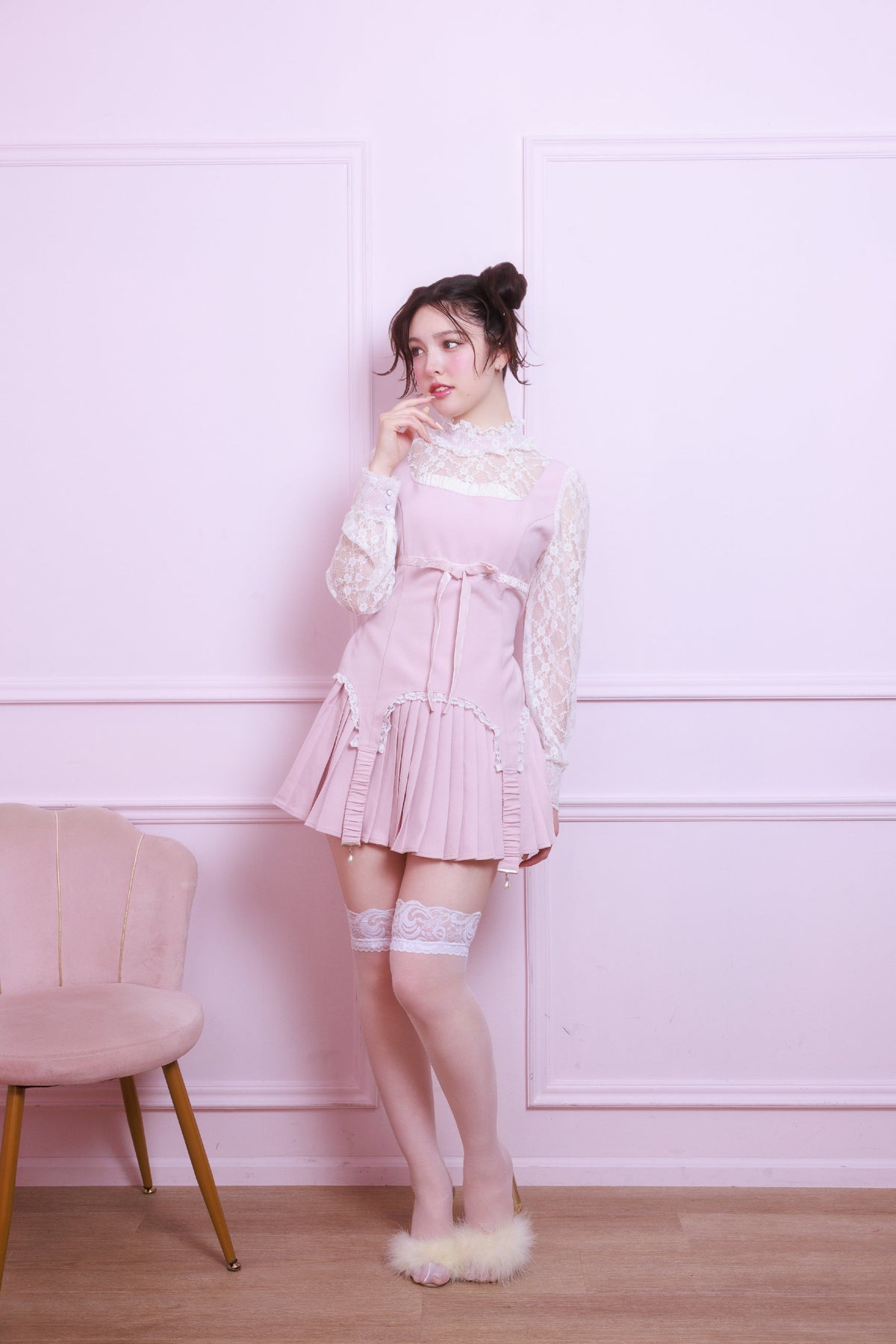 lacy garter onepiece