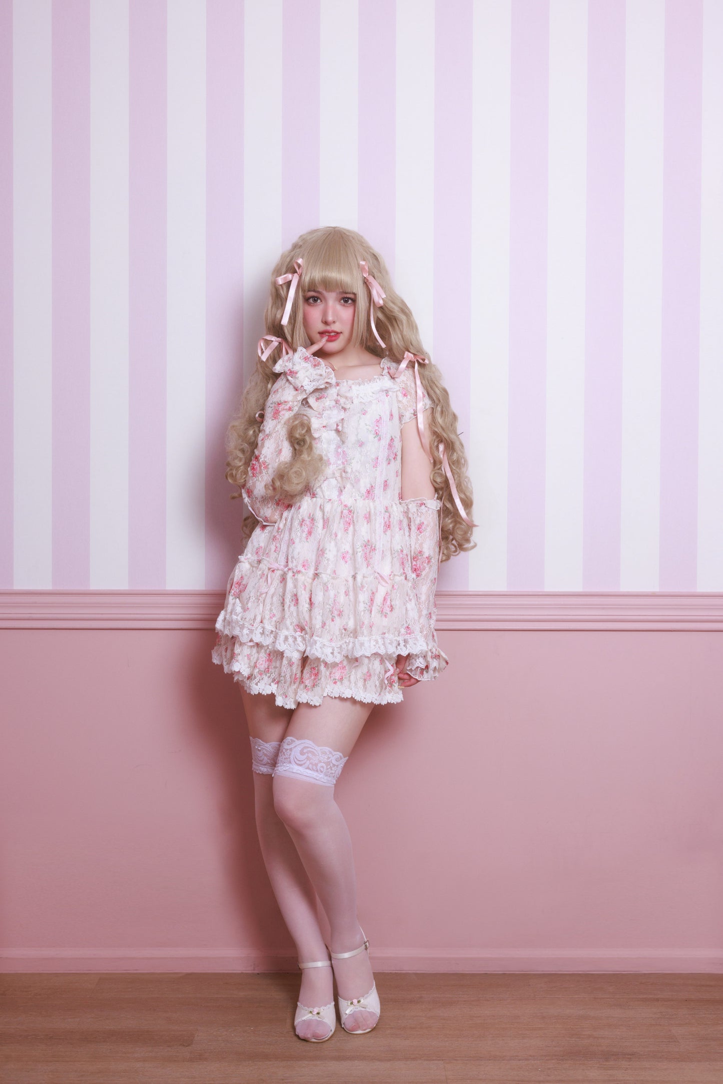 nostalgic lace tunic + arm warmer set