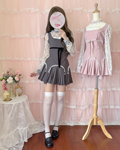 lacy garter onepiece