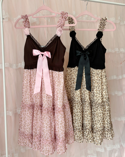 leopard gal cami onepiece + garter