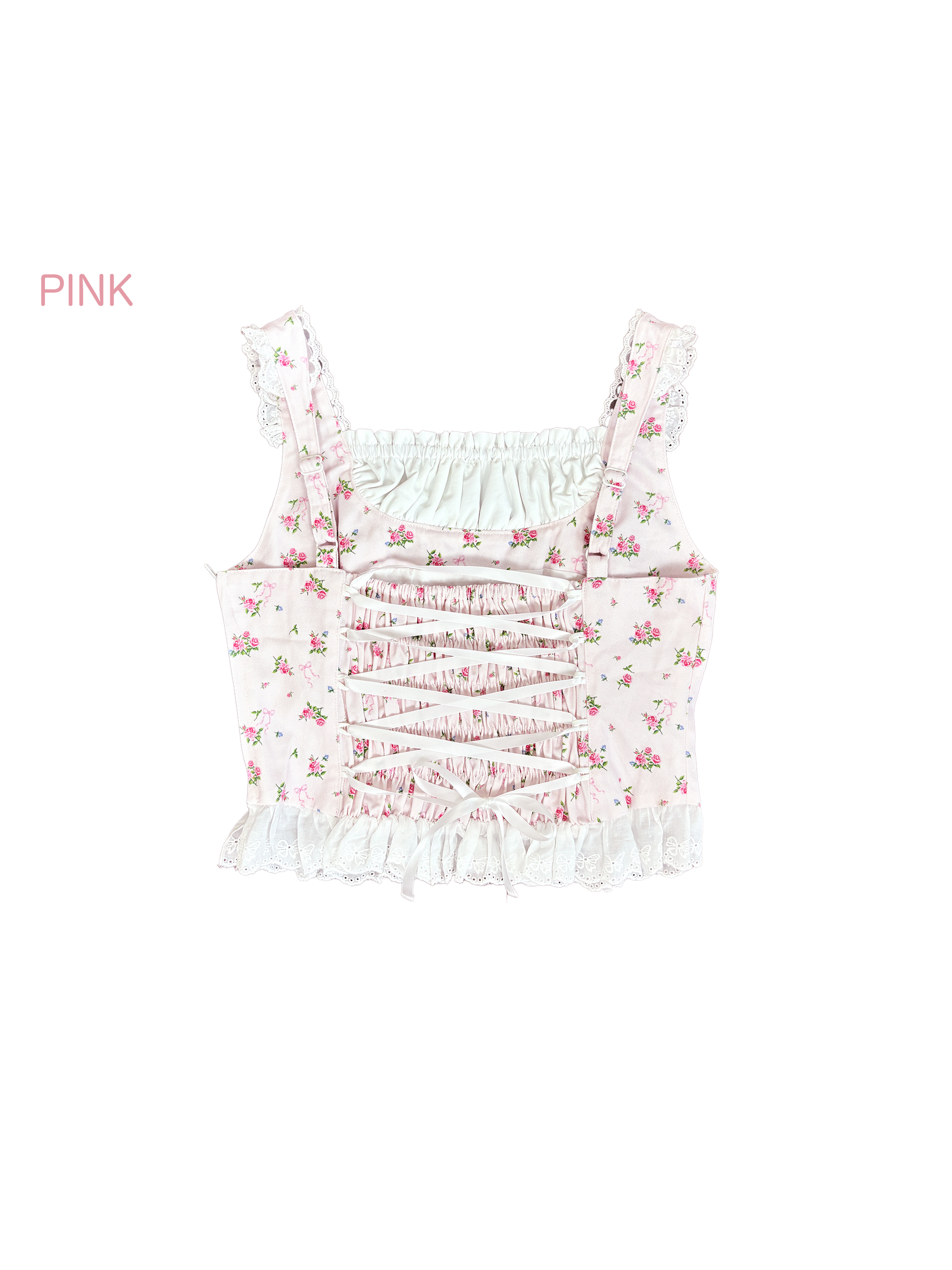 petit floral denim ballerina bustier – cherriette