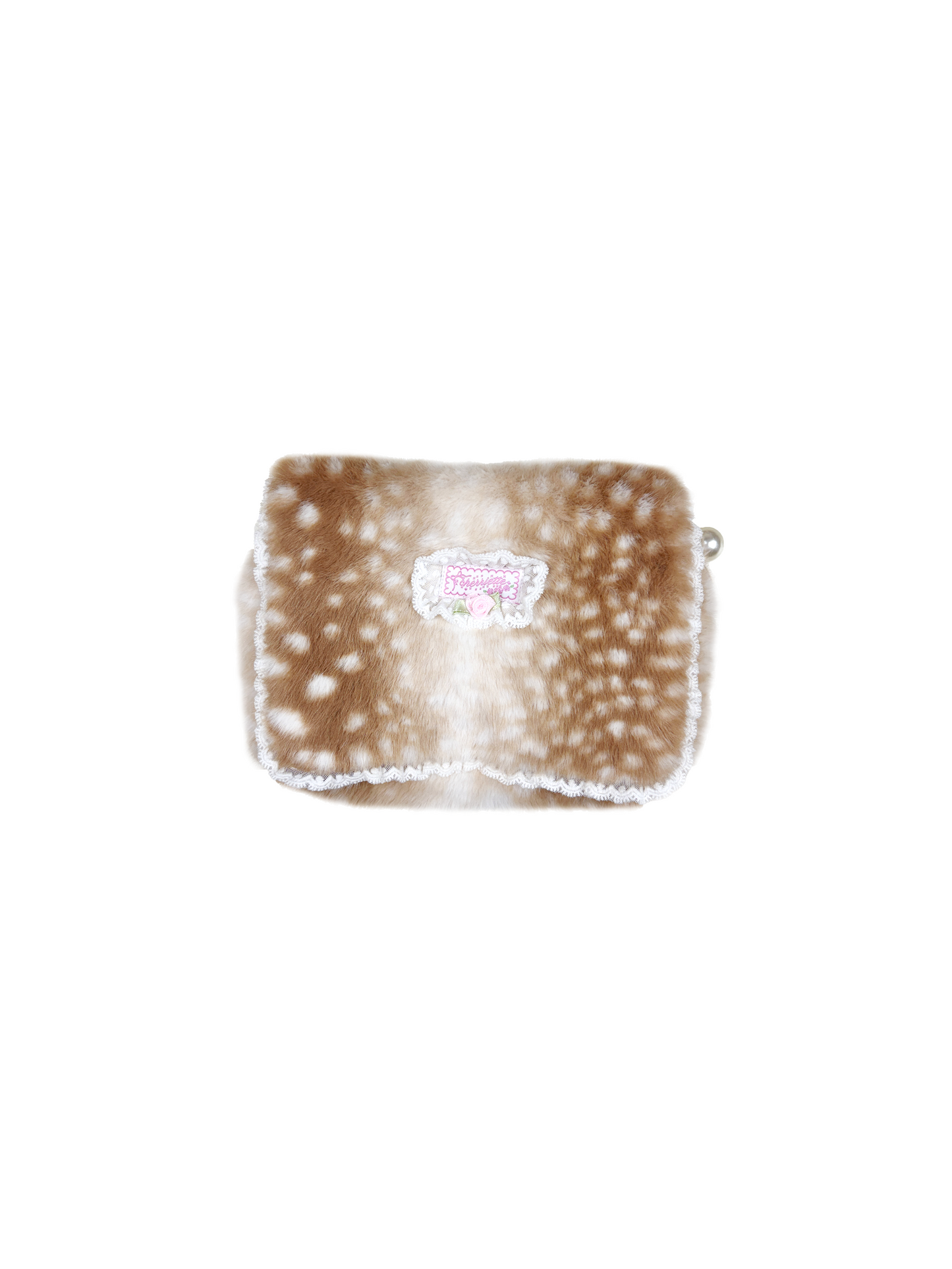 fawn mirror fur pouch