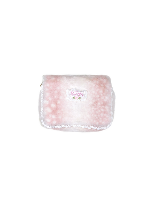 fawn mirror fur pouch