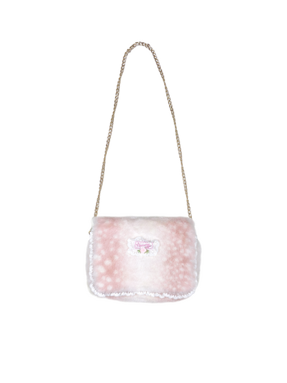 fawn mirror fur pouch