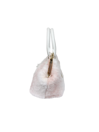 fawn heart motif fur bag