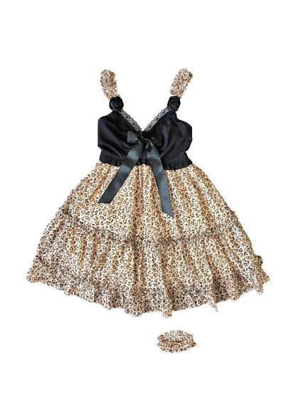 leopard gal cami onepiece + garter