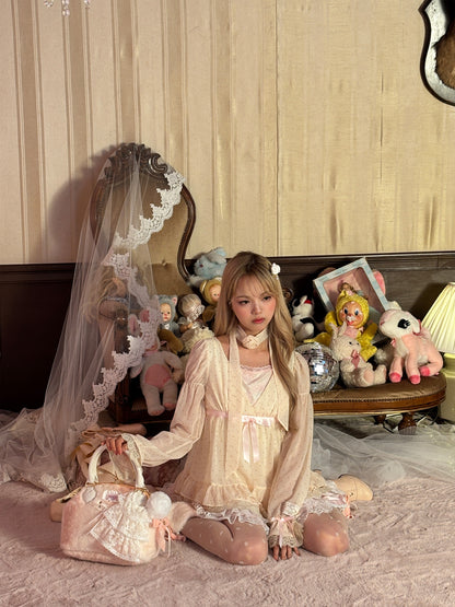 heart polka babydoll tops