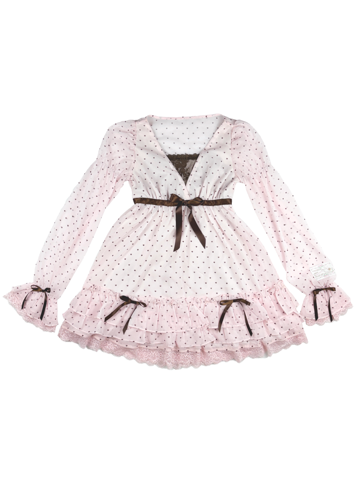 POP UP 予約販売 heart polka babydoll tunic