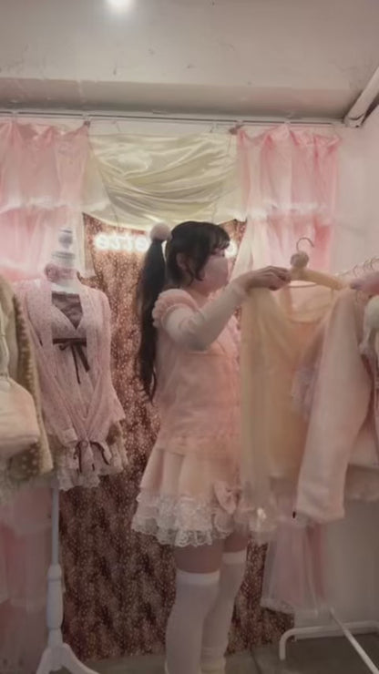 heart polka babydoll tops