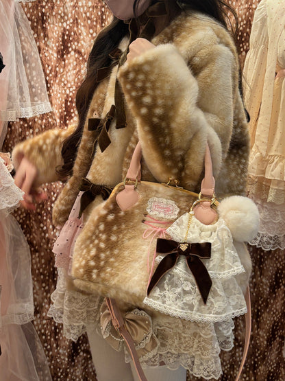 lace pompom logo charm